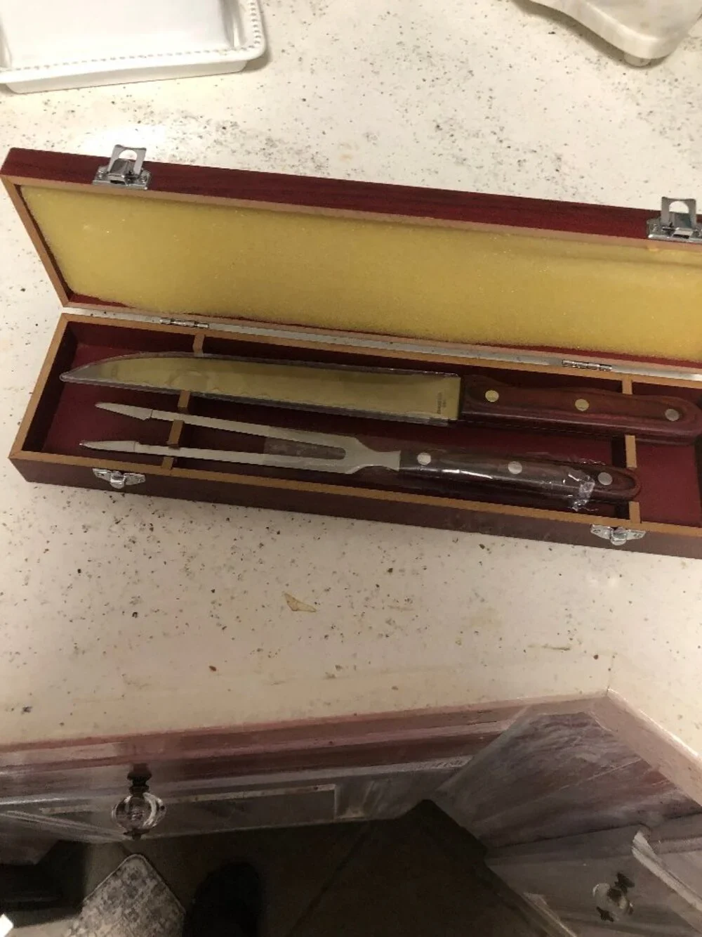 Two Piece Meat Carving Set in Box